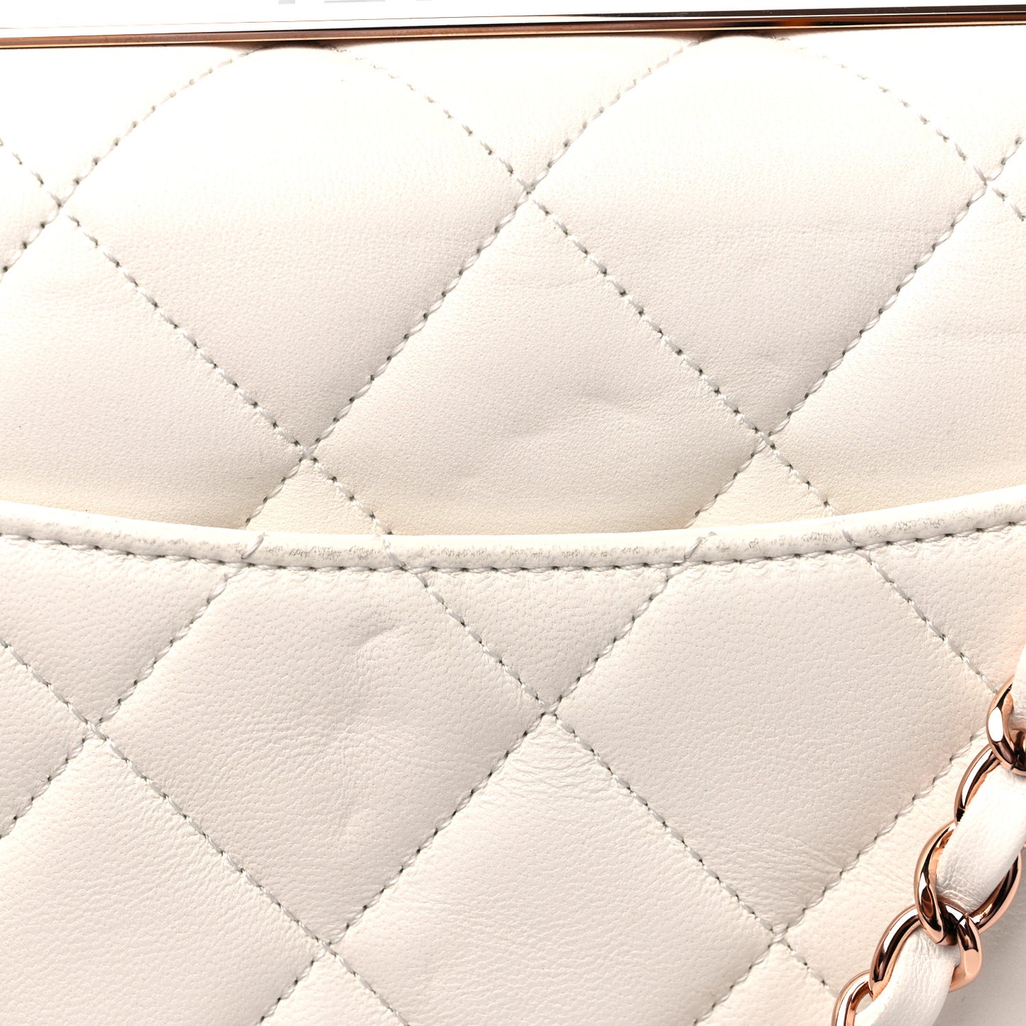 Lambskin Quilted Small Trendy CC Dual Handle Flap Bag White