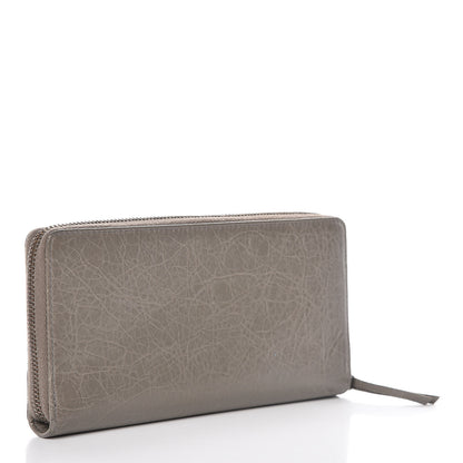 Balenciaga Agneau Classic Hardware Continental Zip Around Wallet Beige Liege 3 of 10