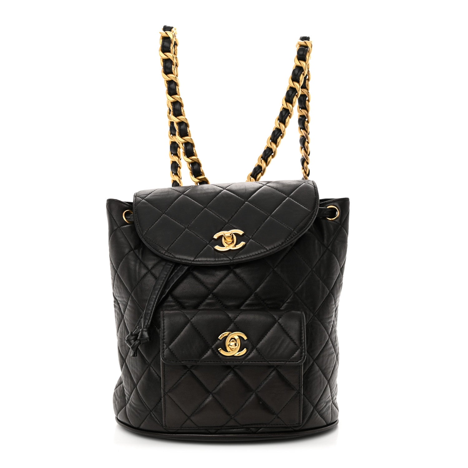 Chanel Lambskin Quilted Backpack Black 1 of 15