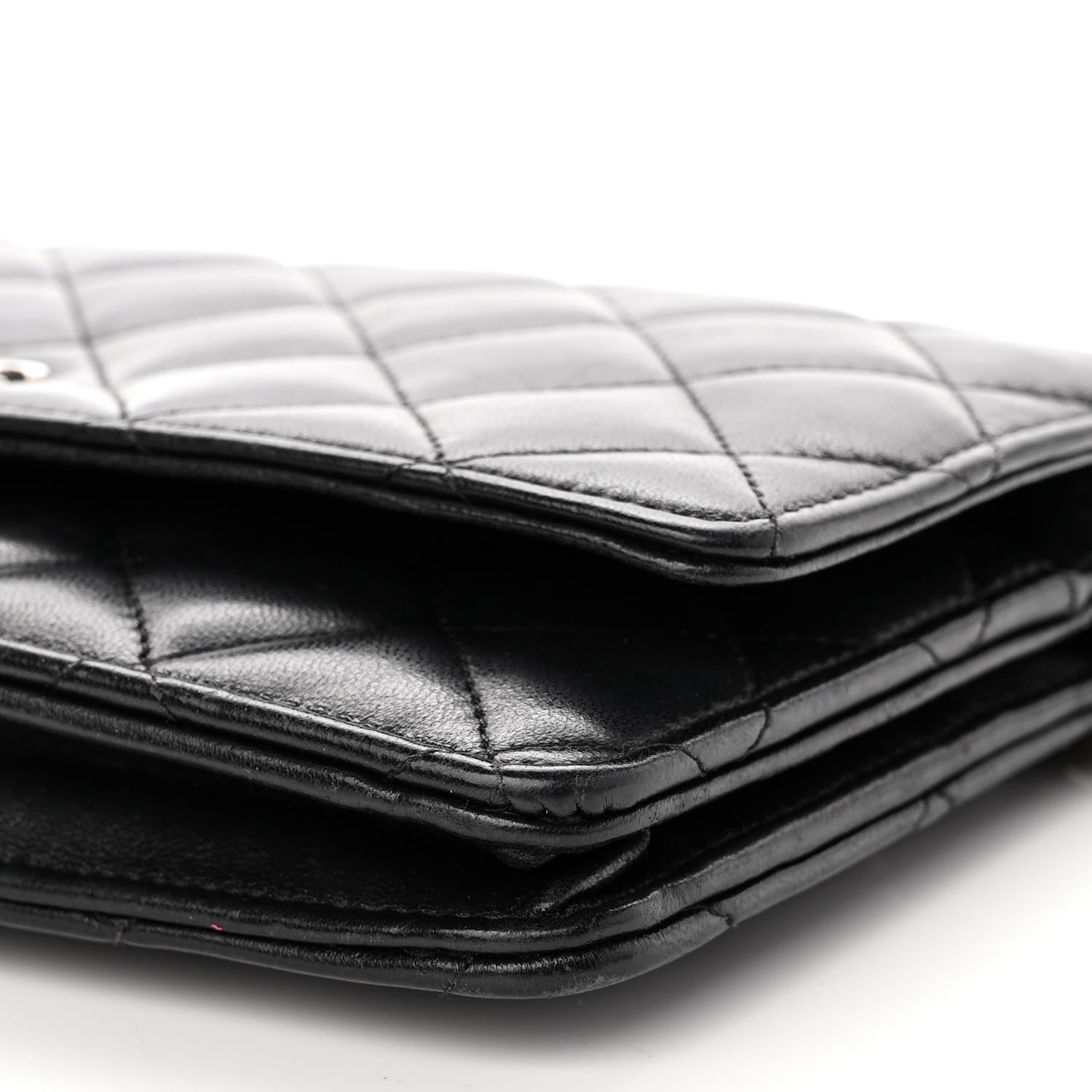 Chanel Lambskin Quilted Wallet On Chain WOC Black 11 of 15