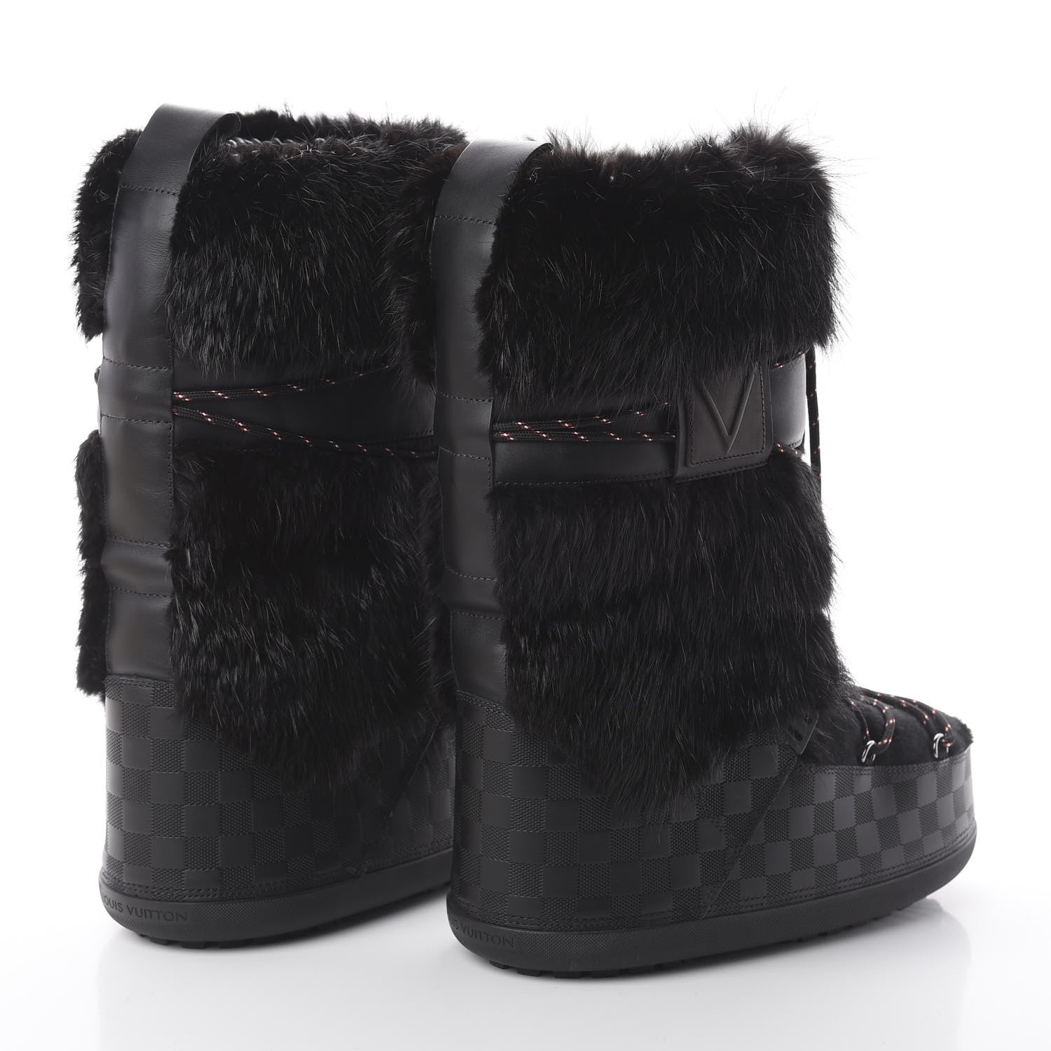 Louis Vuitton Damier Infini Fur Mens Snowstorm Boot 10 Black