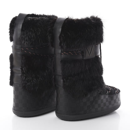 Louis Vuitton Damier Infini Fur Mens Snowstorm Boot 10 Black 4 of 6