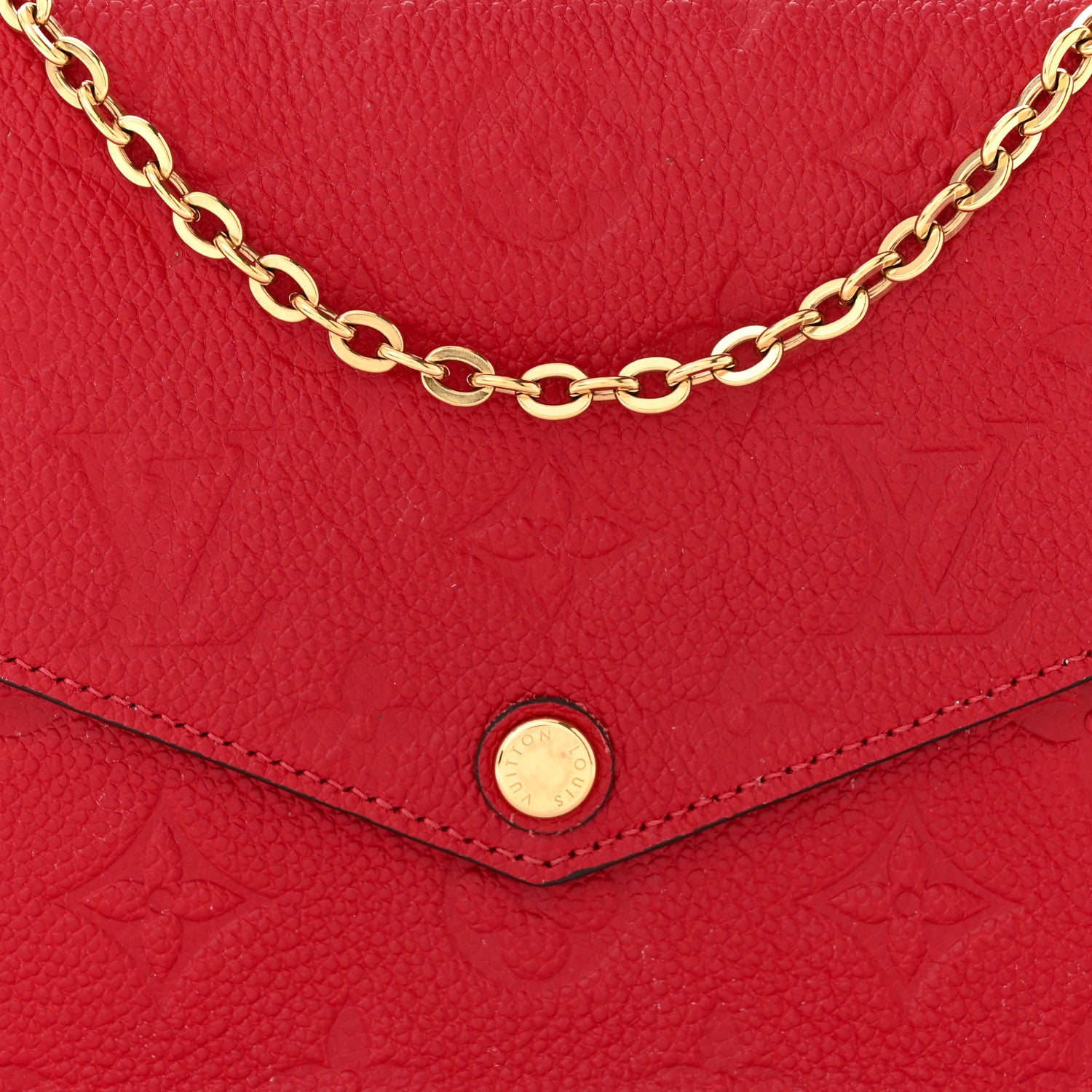 Louis Vuitton Empreinte Pochette Felicie Chain Wallet Cherry 8 of 13