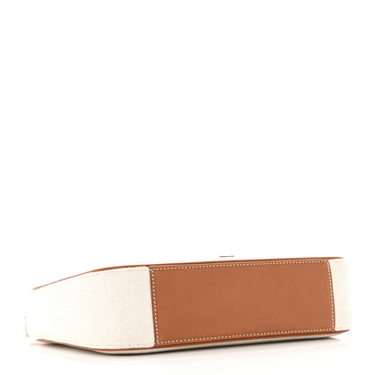 Saint Laurent Smooth Calfskin Canvas Le 5 A 7 Hobo Natural Beige Brick 4 of 11