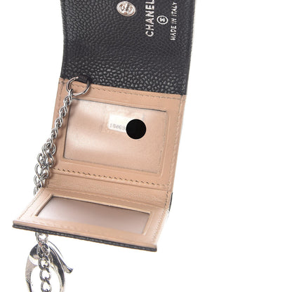 Chanel Caviar Photo Holder Key Chain Bag Charm Black 8 of 10