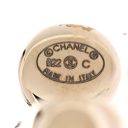 Chanel Metal Large CC Earrings Light Gold 4 of 5