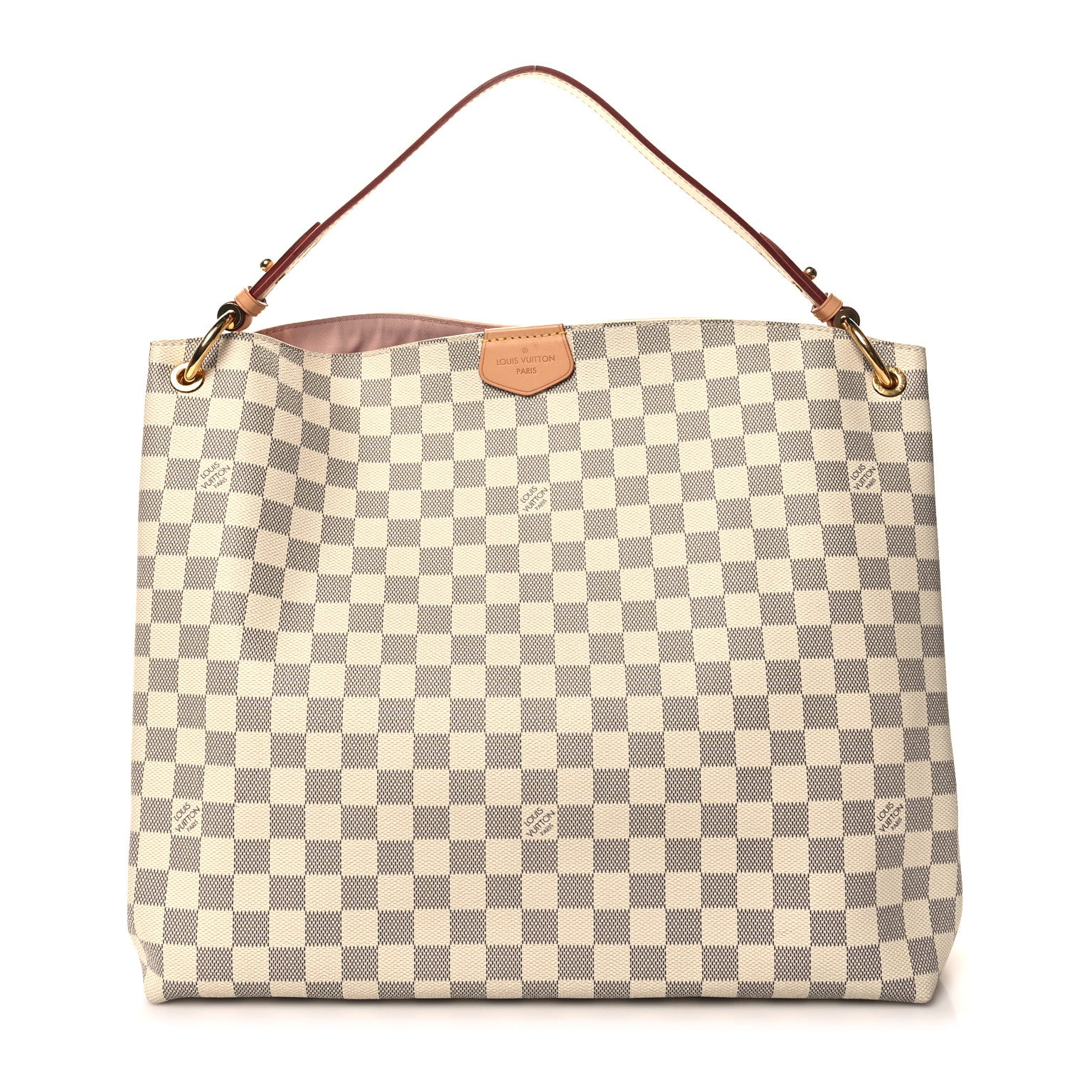 Louis Vuitton Damier Azur Graceful MM Rose Ballerine 1 of 11