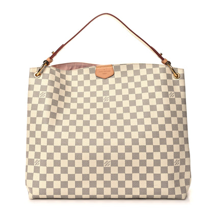 Louis Vuitton Damier Azur Graceful MM Rose Ballerine 1 of 11