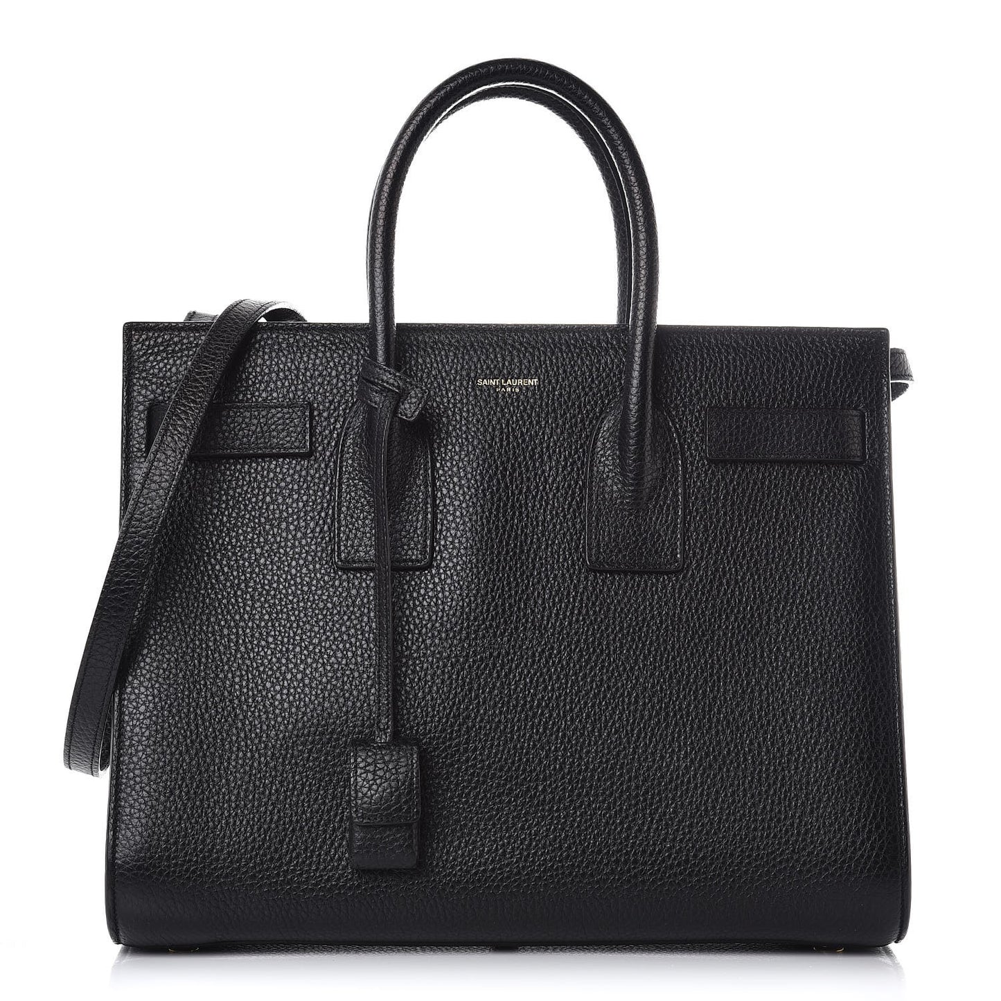 Grained Calfskin Small Sac De Jour Black