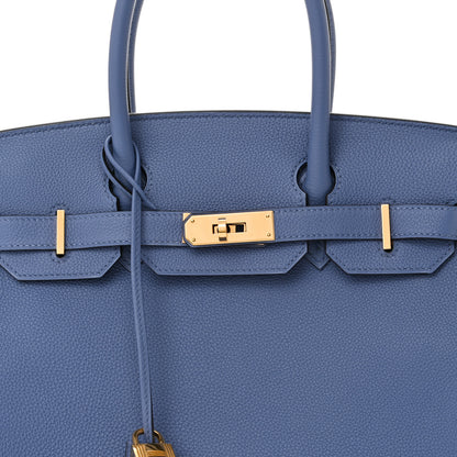 Hermes Togo Birkin 30 Bleu Brighton 8 of 11