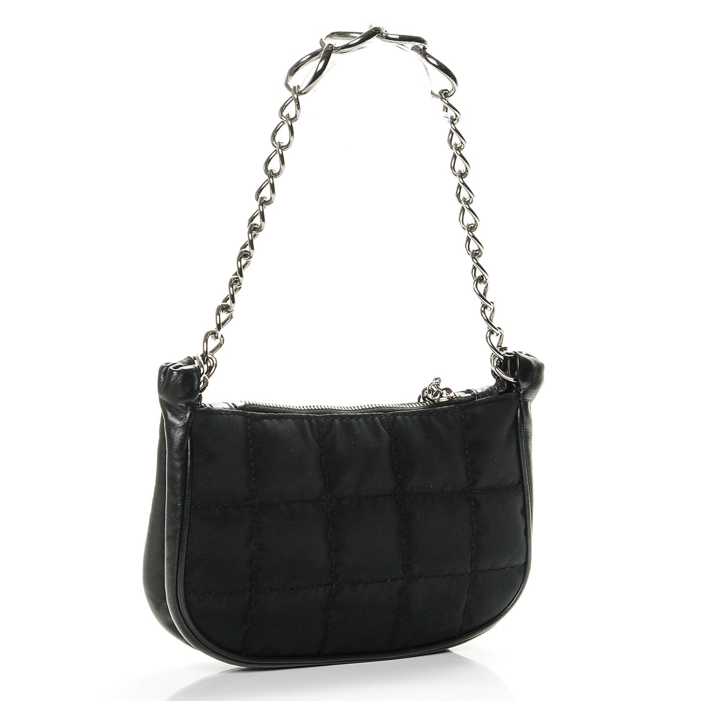 Nylon Quilted Pochette Black
