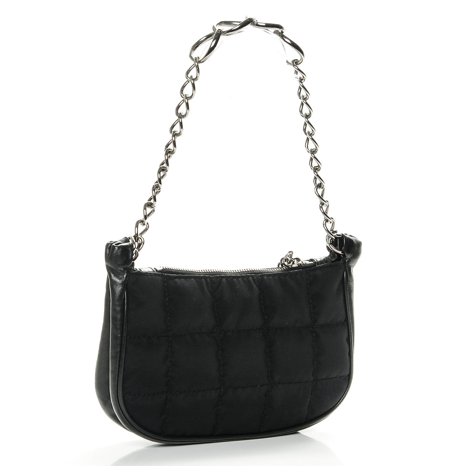 Chanel Nylon Quilted Pochette Black 3 of 7