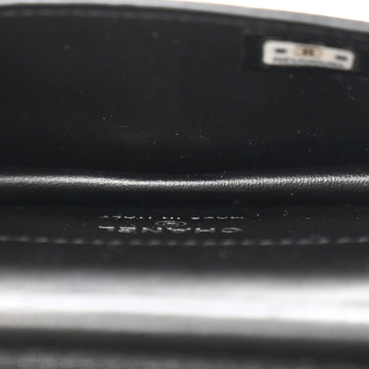Chanel Lambskin Crystal Quilted Mini Chain Belt Bag Black 5 of 11