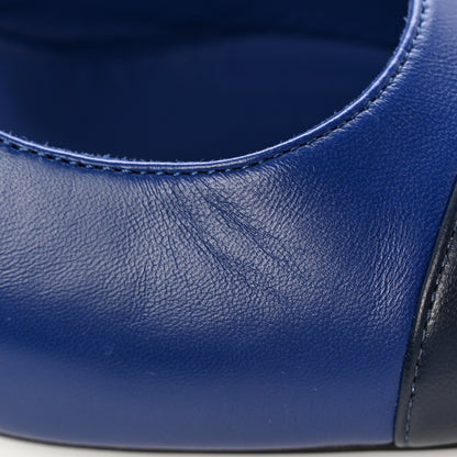 Chanel Lambskin Cap Toe Slingback Pumps 40 Blue 9 of 11
