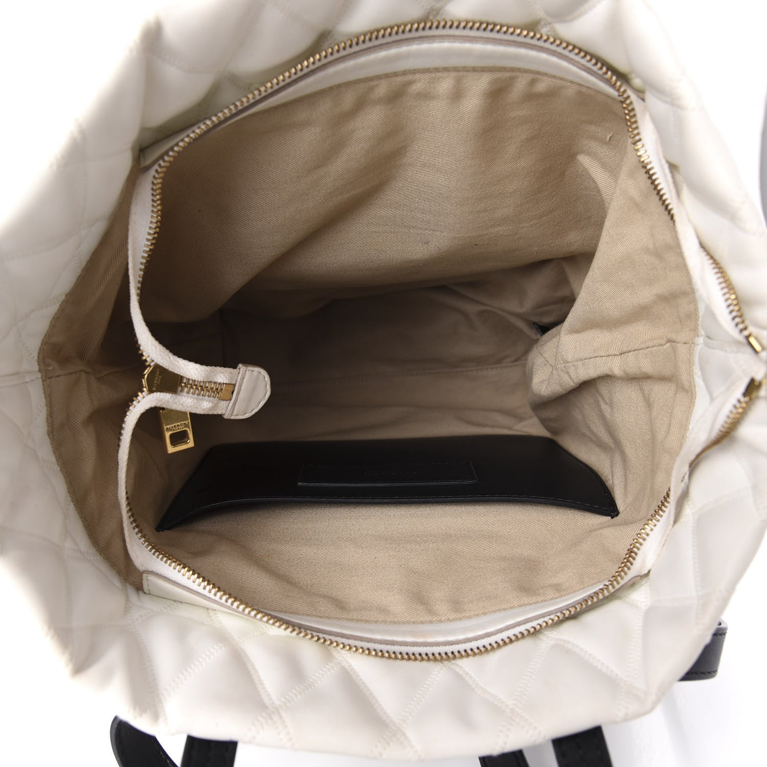 Givenchy Rubberized Canvas Quilted Duo Backpack White 4 of 11