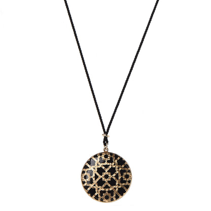 Tiffany 18K Yellow Gold Black Onyx Paloma's Marrakesh Dome Pendant Necklace 1 of 5