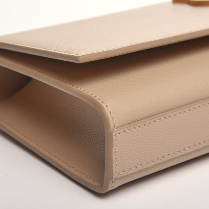 Saint Laurent Grain De Poudre Classic Monogram Cassandre Clutch Nude 6 of 10