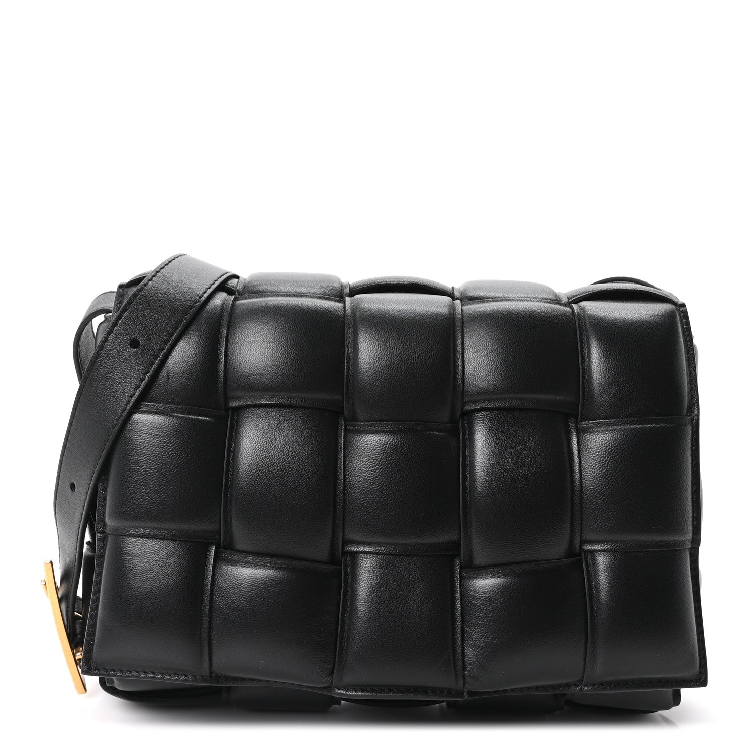 Bottega Veneta Nappa Maxi Intreccio Padded Cassette Crossbody Bag Black 1 of 9