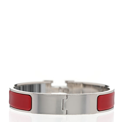 Hermes Enamel Narrow Clic Clac H Bracelet PM Rouge 3 of 5