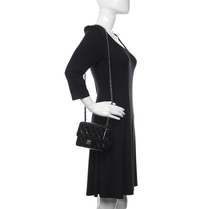 Chanel Patent Calfskin Quilted Mini Square Flap Black 2 of 10