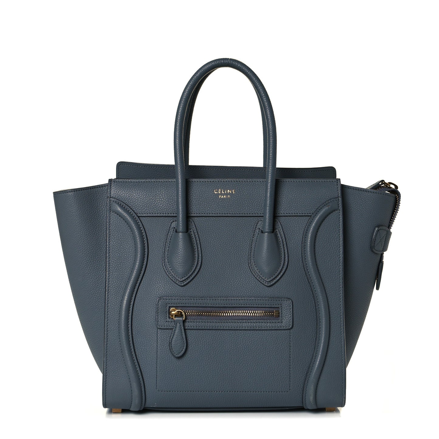 Baby Drummed Calfskin Micro Luggage Kohl