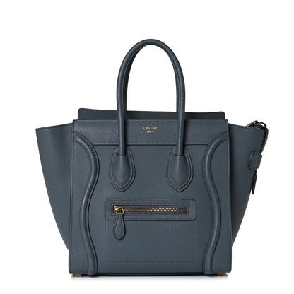 Celine Baby Drummed Calfskin Micro Luggage Kohl 1 of 6