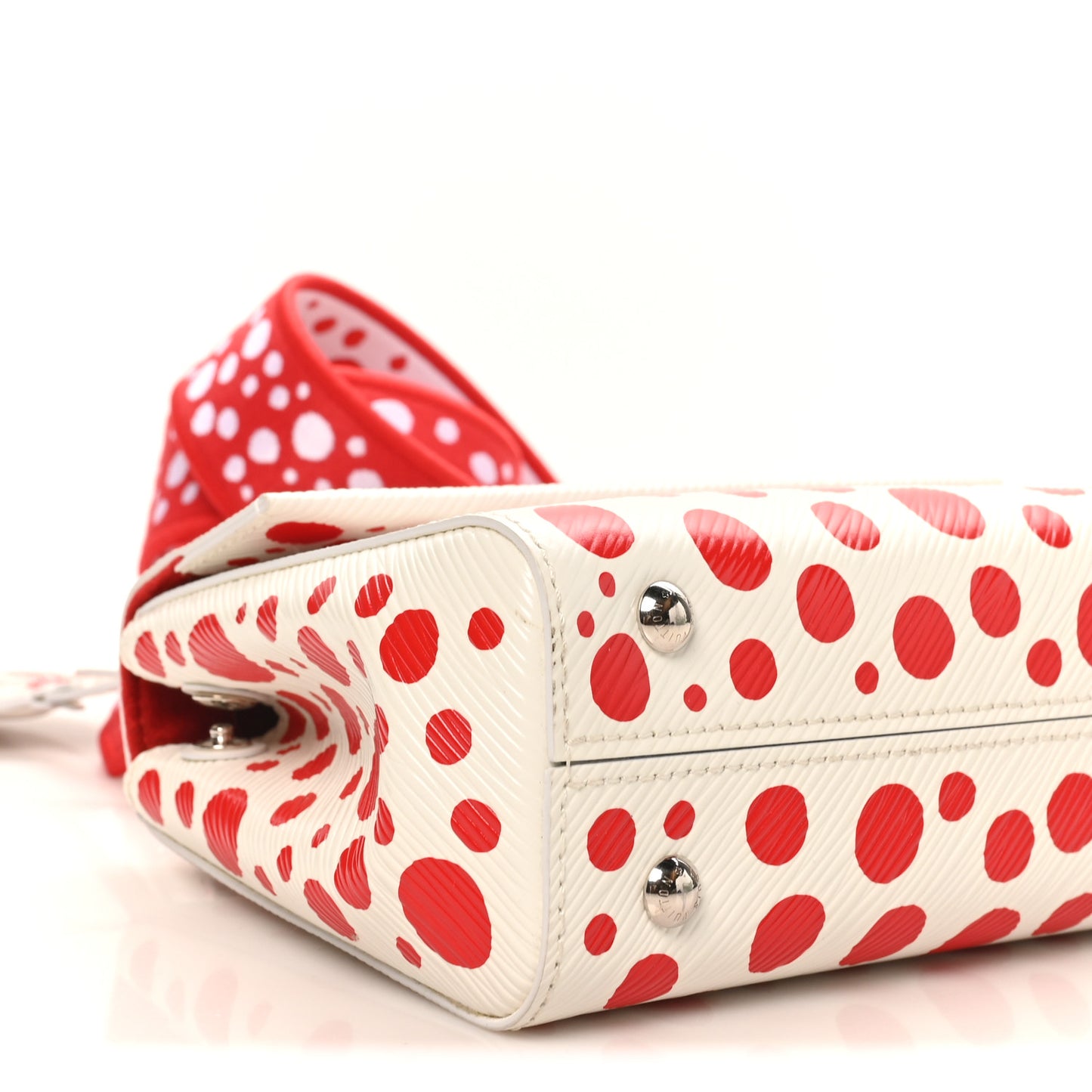 LV X YK Monogram Kusama Epi Cluny Mini White Red