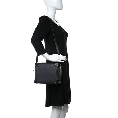 Gucci GG Supreme Monogram Selleria Calfskin Square Messenger Bag Black 2 of 10