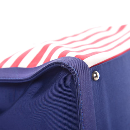 Chanel Striped Canvas CC Shopping Tote Blue Red White 9 of 13
