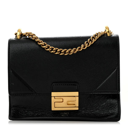 Fendi Agnello Old Shine Small Kan U Shoulder Bag Black 1 of 12