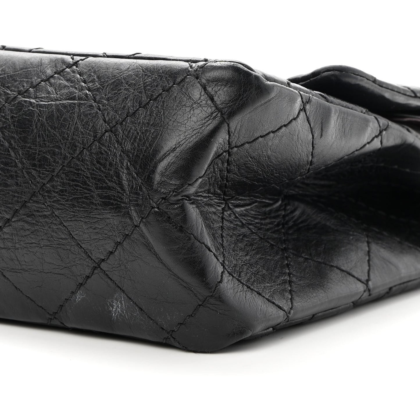 Aged Calfskin Quilted 2.55 Reissue 226 Flap Black