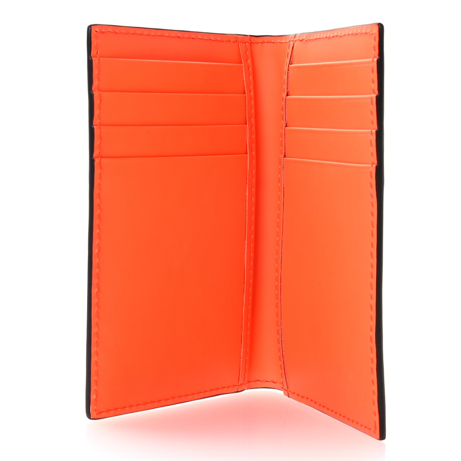 Gucci Rubber Effect GG Embossed Long Card Case New Orange Fluo 5 of 8