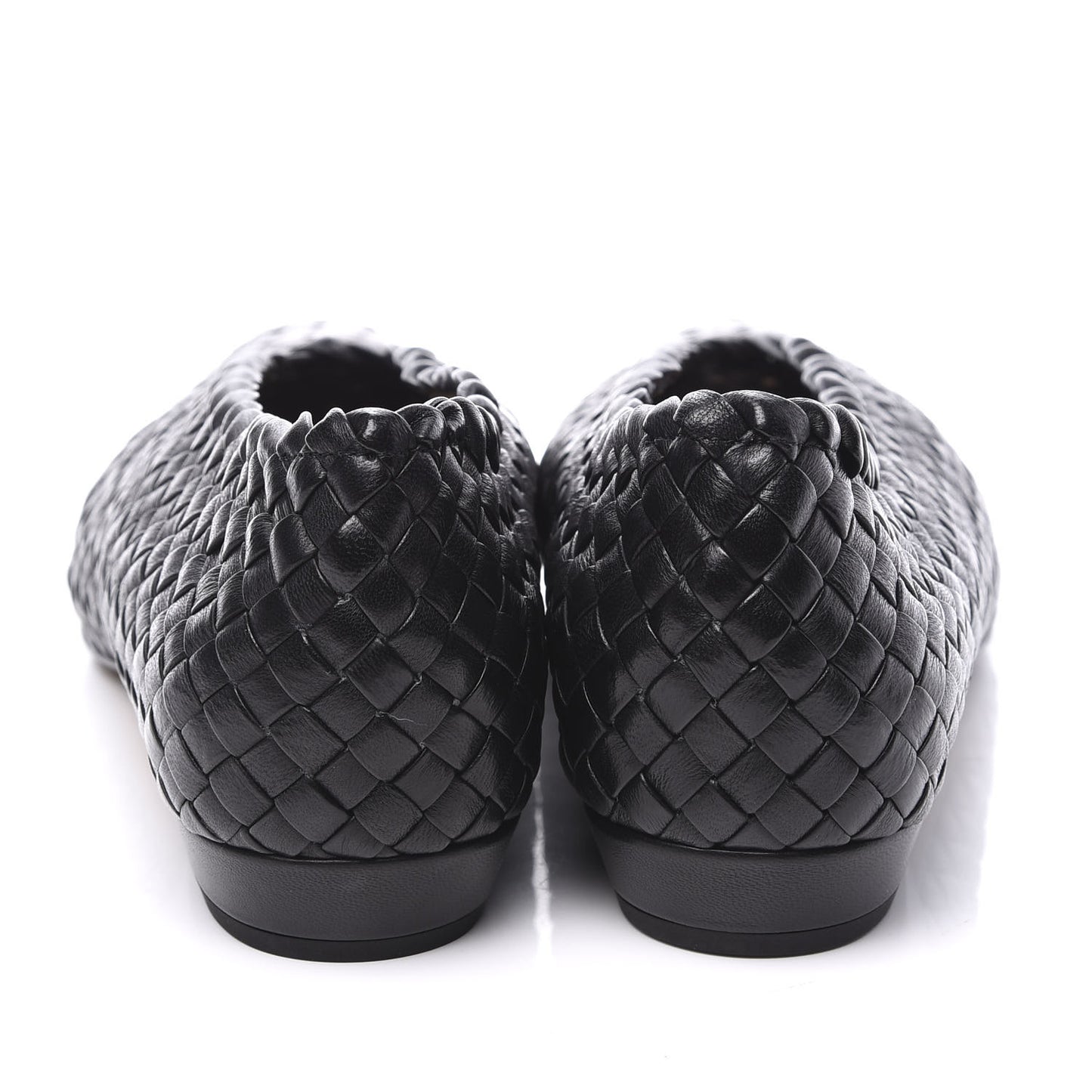 Nappa Intrecciato Almond Flats 39 Black