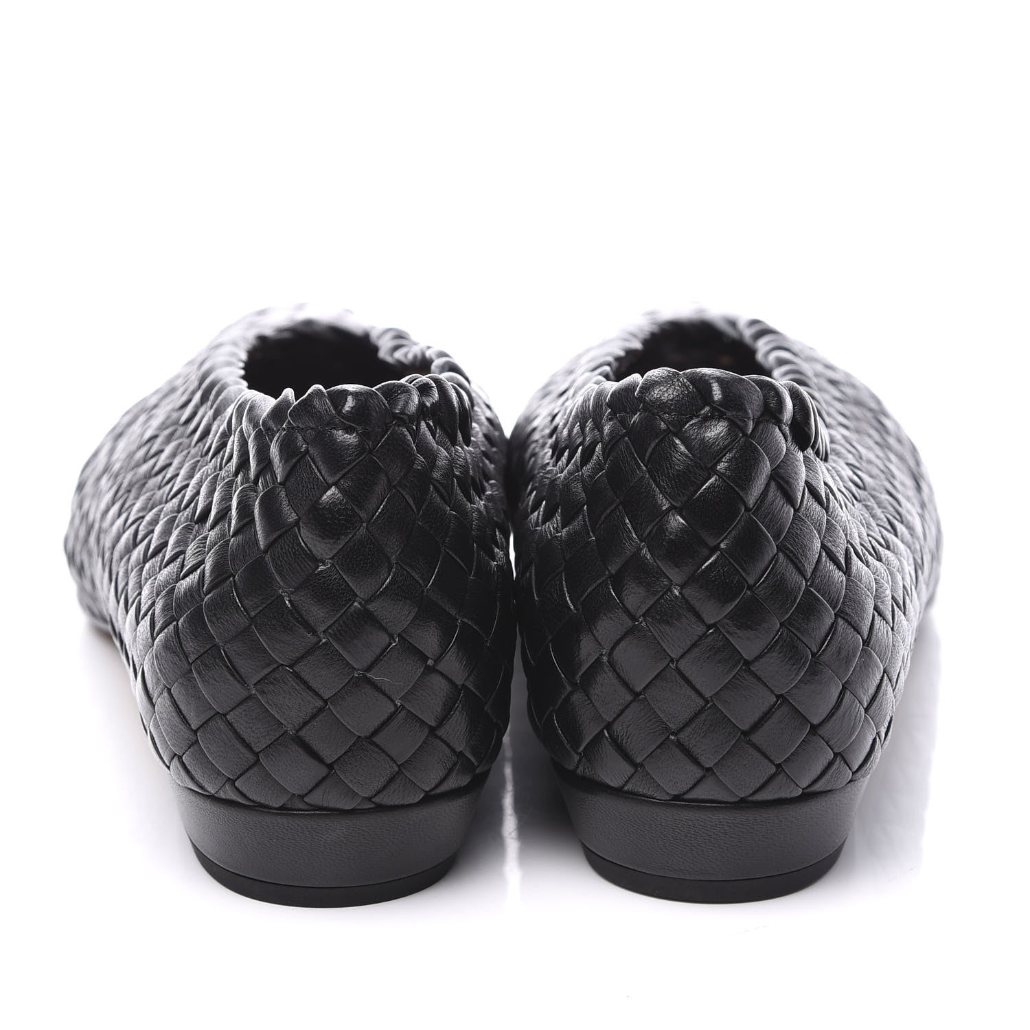 Bottega Veneta Nappa Intrecciato Almond Flats 39 Black 7 of 10