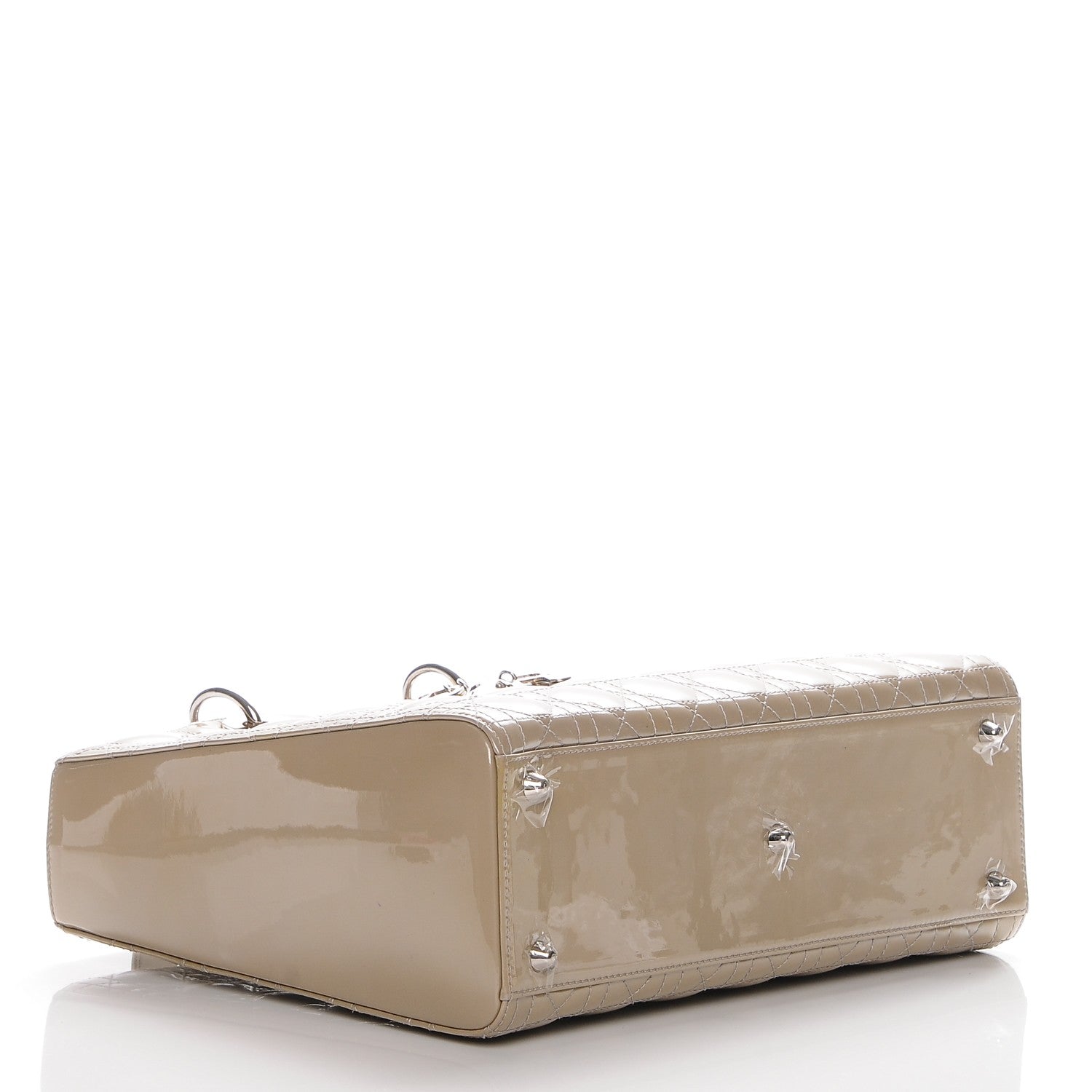 Christian Dior Patent Cannage Large Lady Dior Beige 4 of 6