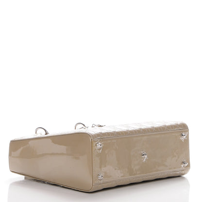 Christian Dior Patent Cannage Large Lady Dior Beige 4 of 6