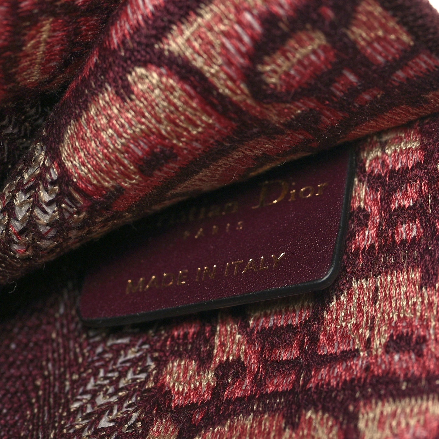 Oblique Mini Book Tote Burgundy Multicolor