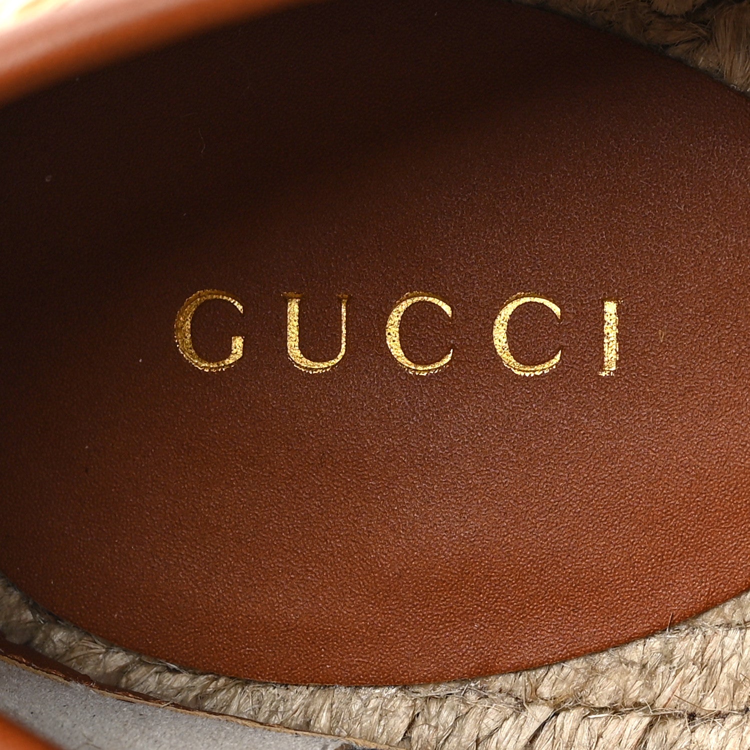 Gucci Raffia Harness Calfskin Interlocking G Adela Espadrilles 37 Palmi Naturale Harness Brown 7 of 9