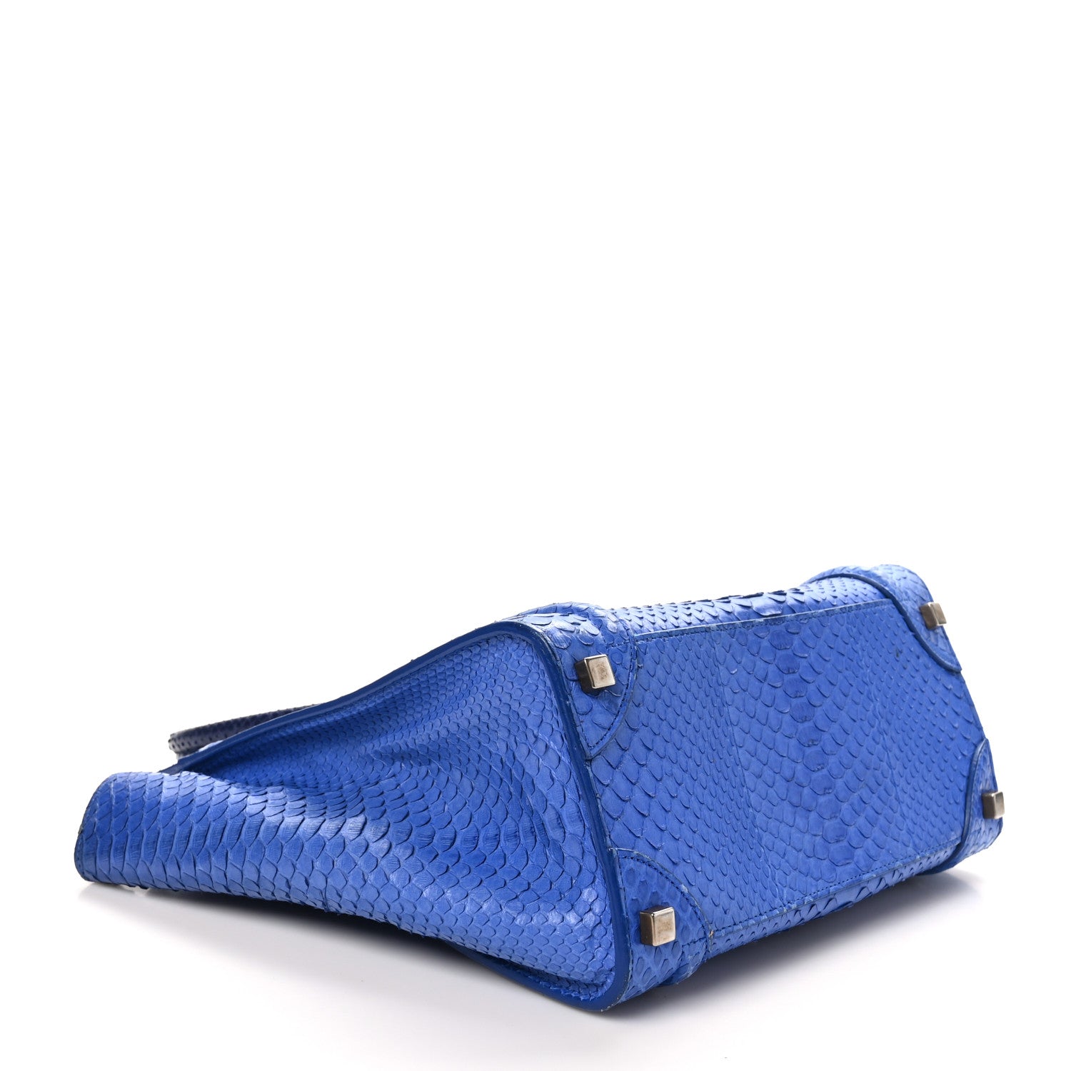 Celine Snakeskin Micro  Luggage Blue 4 of 12