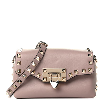 Valentino Garavani Calfskin Mini Rockstud Crossbody Bag Poudre 1 of 7
