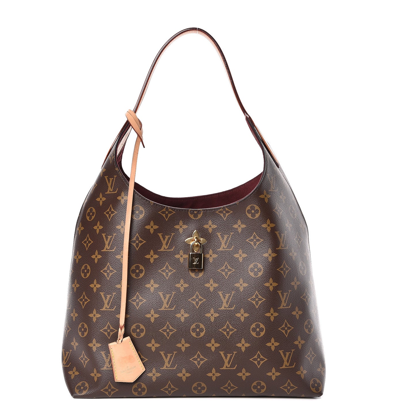 Monogram Flower Hobo Beige