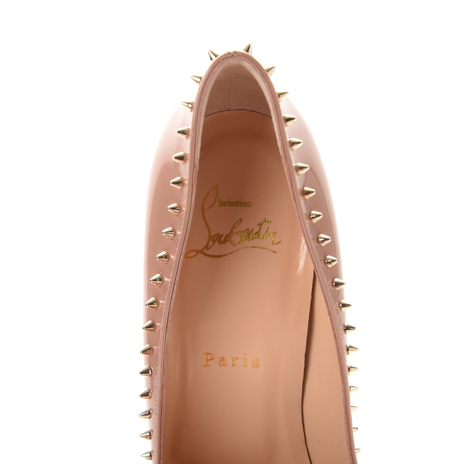 Christian Louboutin Patent Anjalina 100 Pumps 39 Nude 7 of 8
