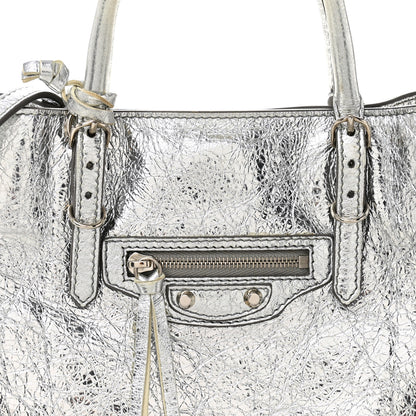 Balenciaga Metallic Calfskin Papier Mini A4 Tote Silver 9 of 12