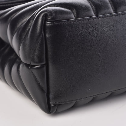 Saint Laurent Calfskin Y Quilted Monogram Medium Loulou Chain Satchel Black 9 of 11