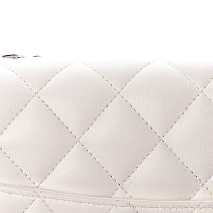 Chanel Lambskin Quilted Jumbo Double Flap White 9 of 14
