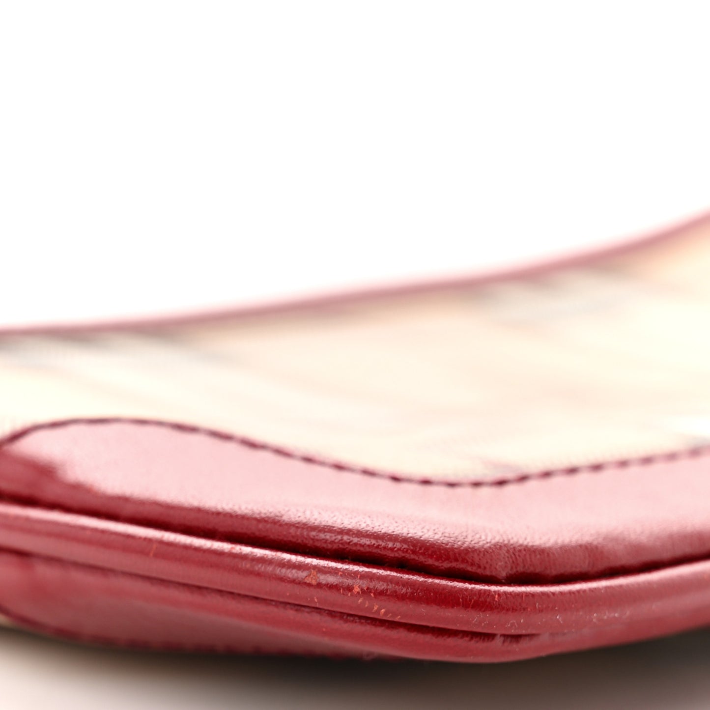 Haymarket Check Small Peyton Crossbody Clutch Bag Military Red