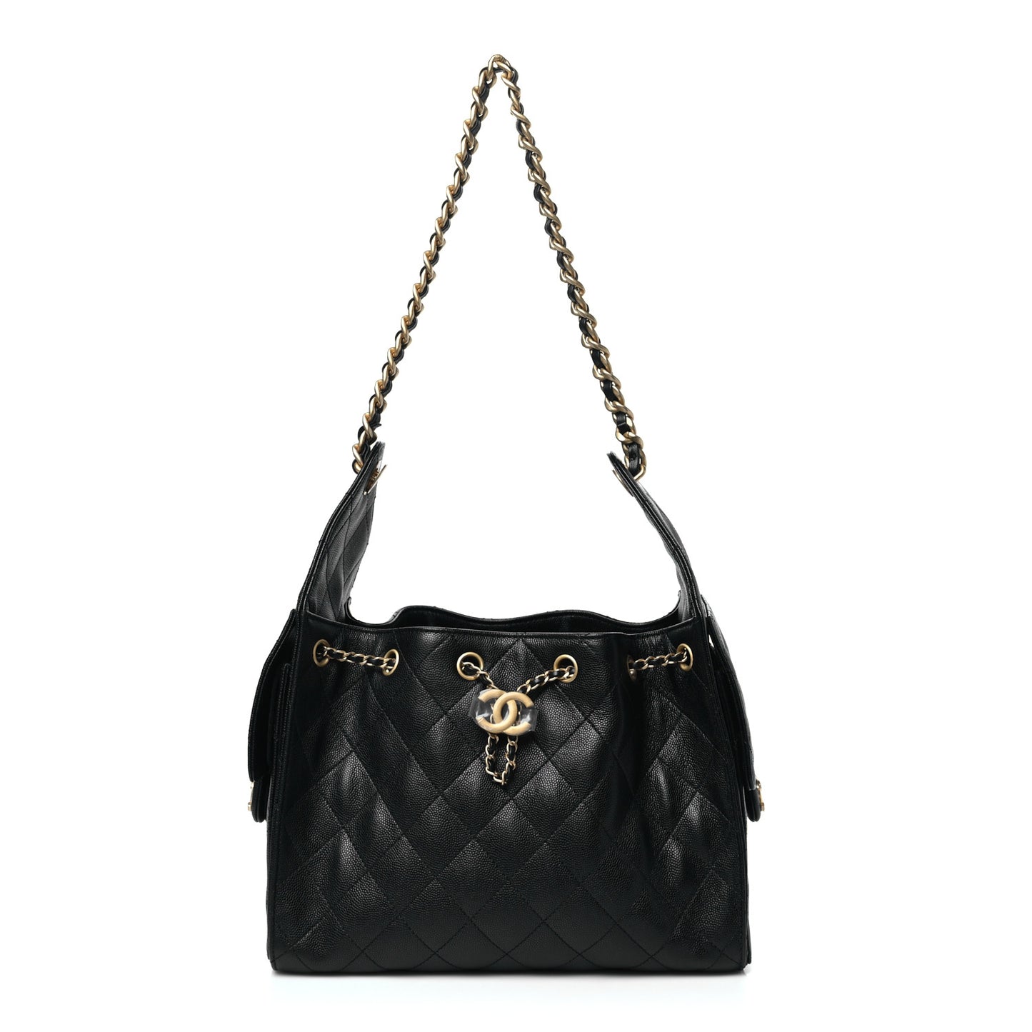 Caviar Quilted Small Chanel 25 Handbag Black