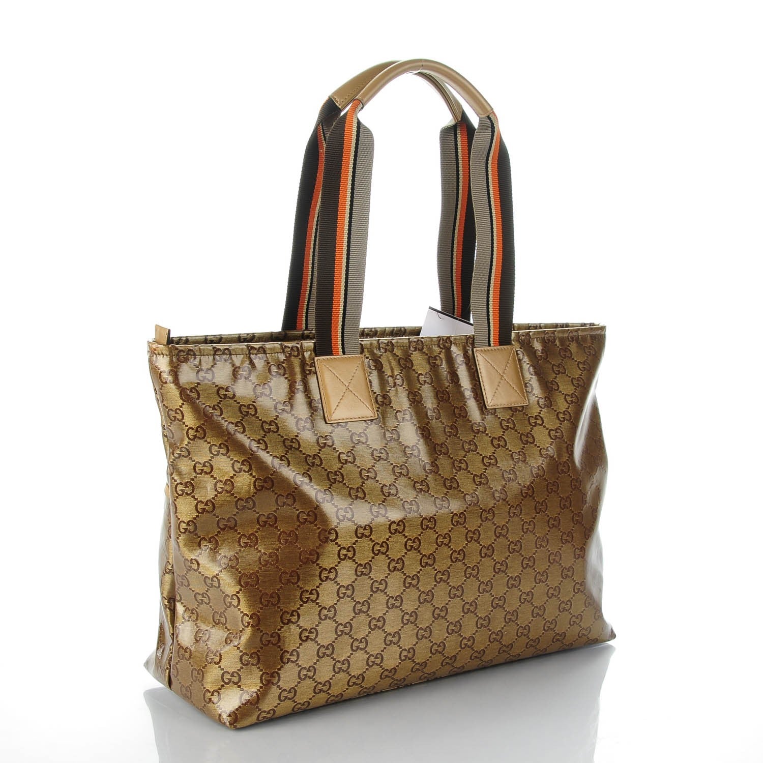 Gucci Crystal Monogram Web Diaper Tote Bronze 3 of 7