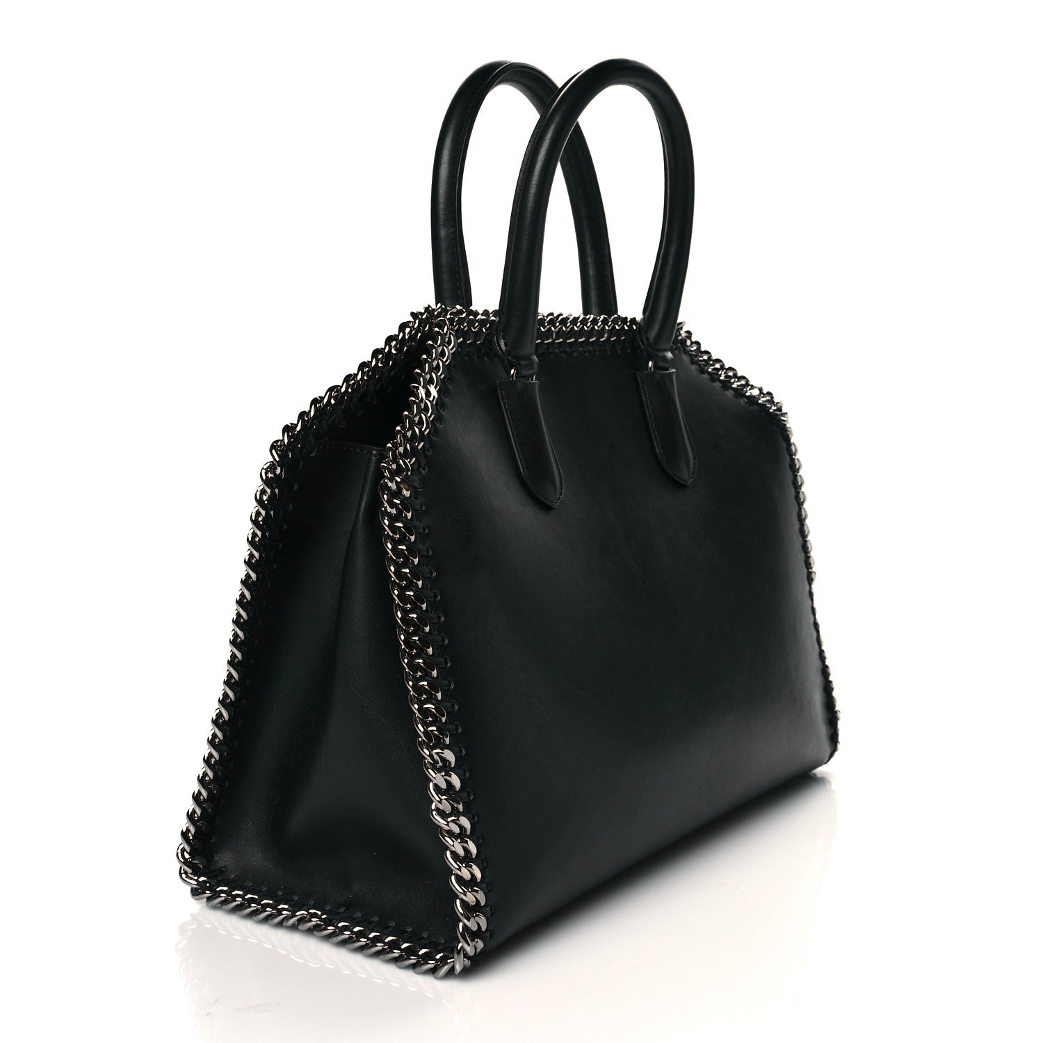 Stella McCartney Eco Alter Nappa Falabella Box Top Handle Bag Black 3 of 9