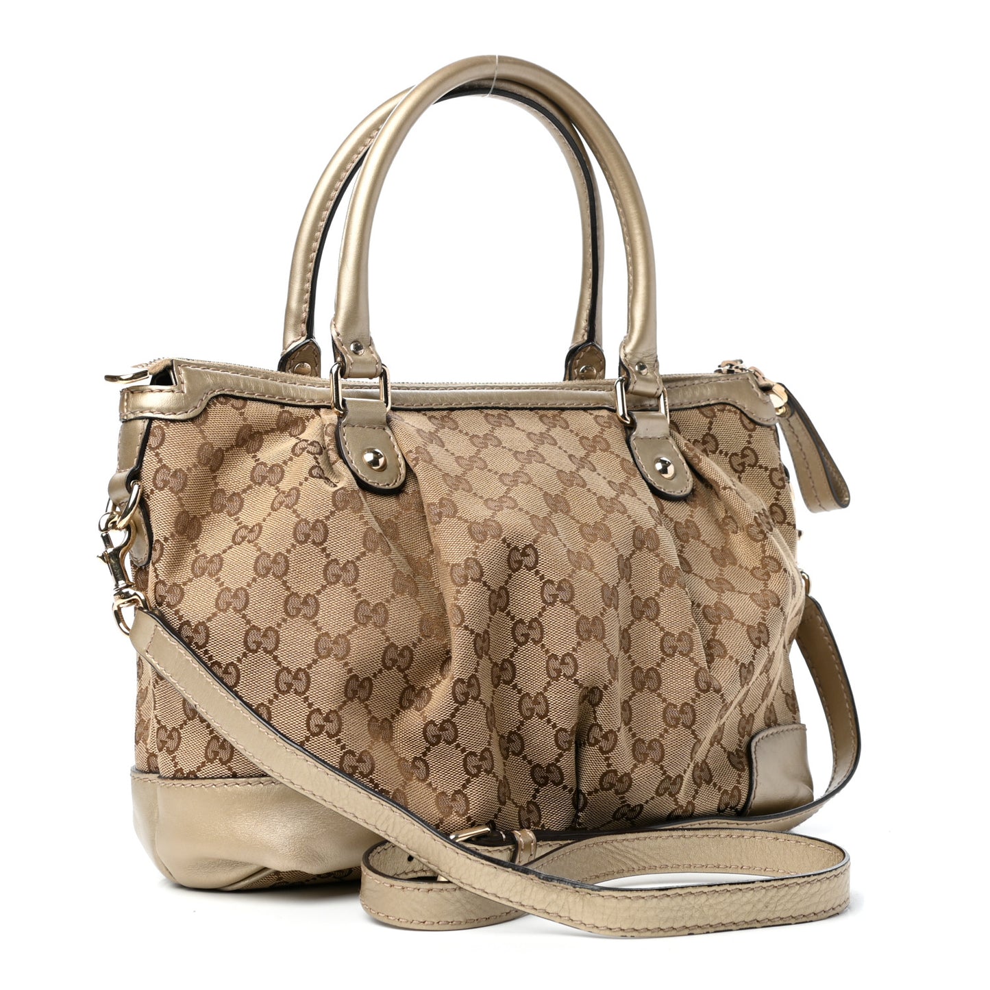 Monogram Medium Sukey Top Handle Bag Golden Beige